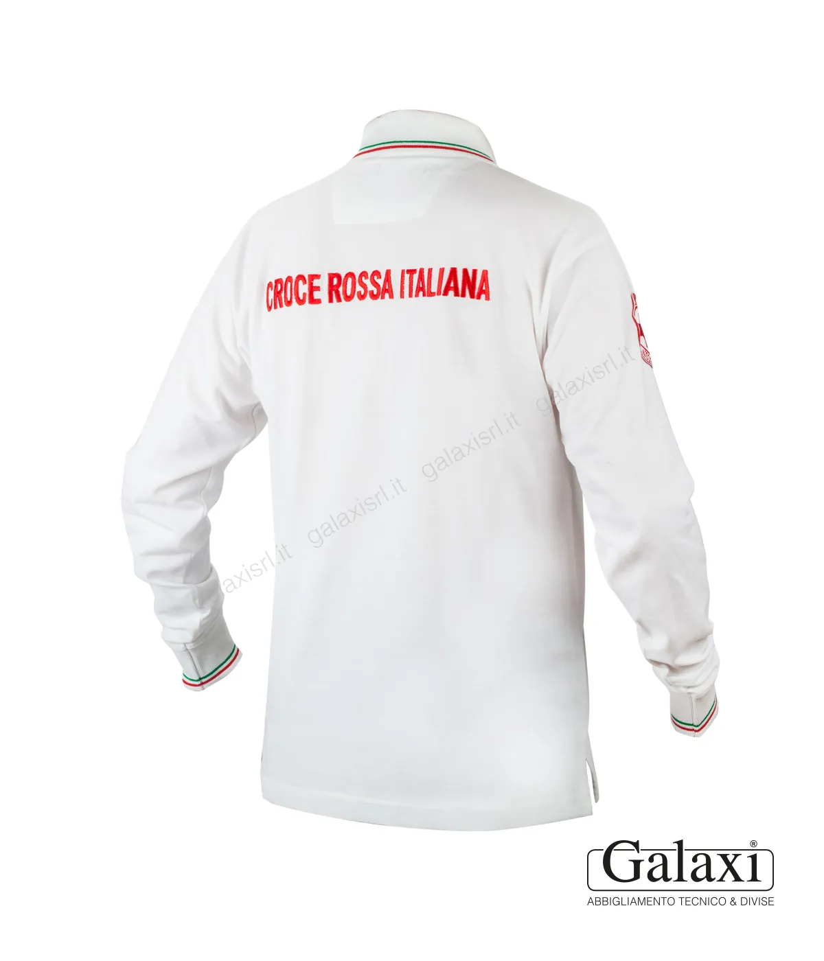  - -Polo Manica Lunga CRI Bianca -