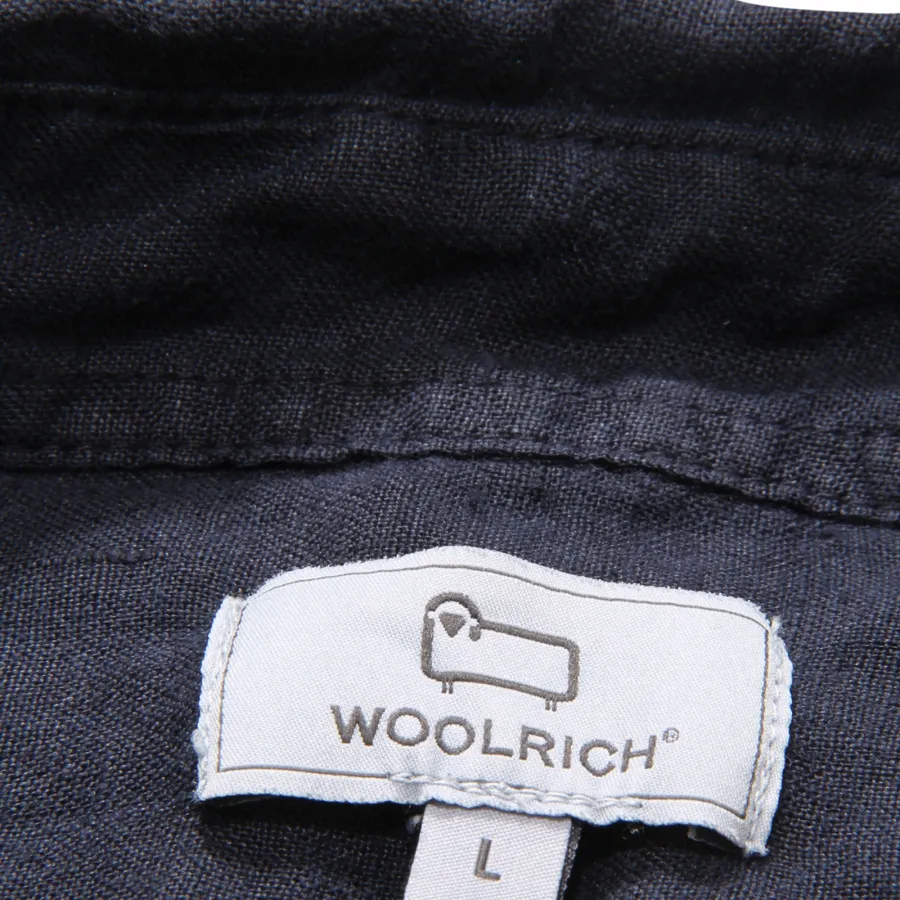 1279AS camicia uomo WOOLRICH man linen shirt blue
