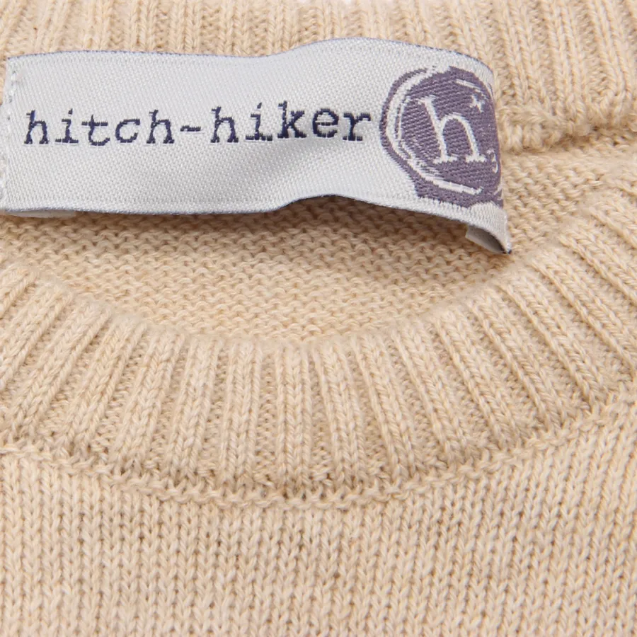 1485AD maglione bimbo BOY HITCH-HIKER cotton ecru printed sweater kids