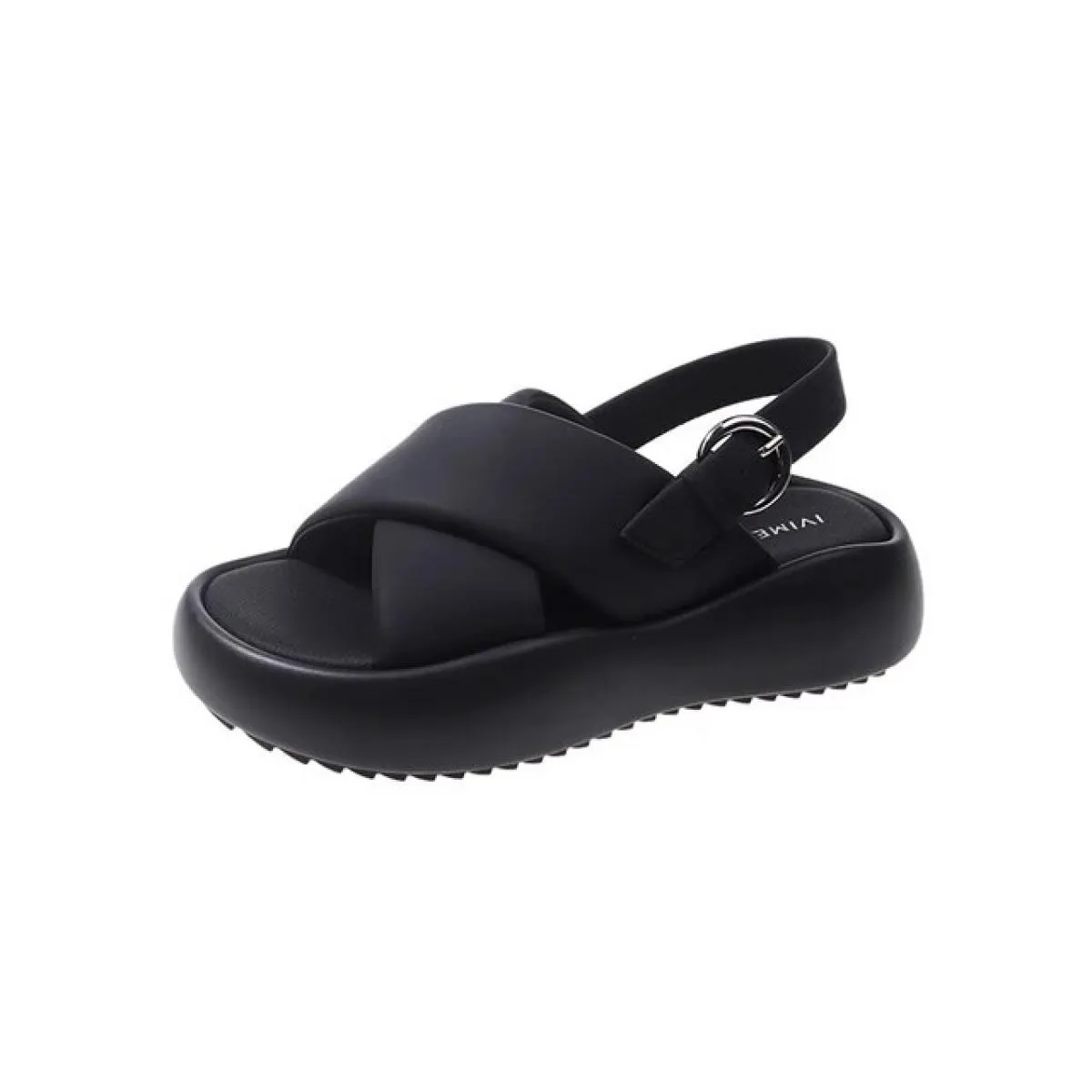 2023 Scarpe da donna di moda Cinturino con fibbia Sandali da donna Estate Concisa Sandali casual da donna Scarpe con fondo spess
