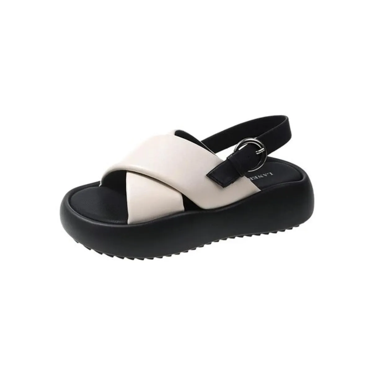 2023 Scarpe da donna di moda Cinturino con fibbia Sandali da donna Estate Concisa Sandali casual da donna Scarpe con fondo spess