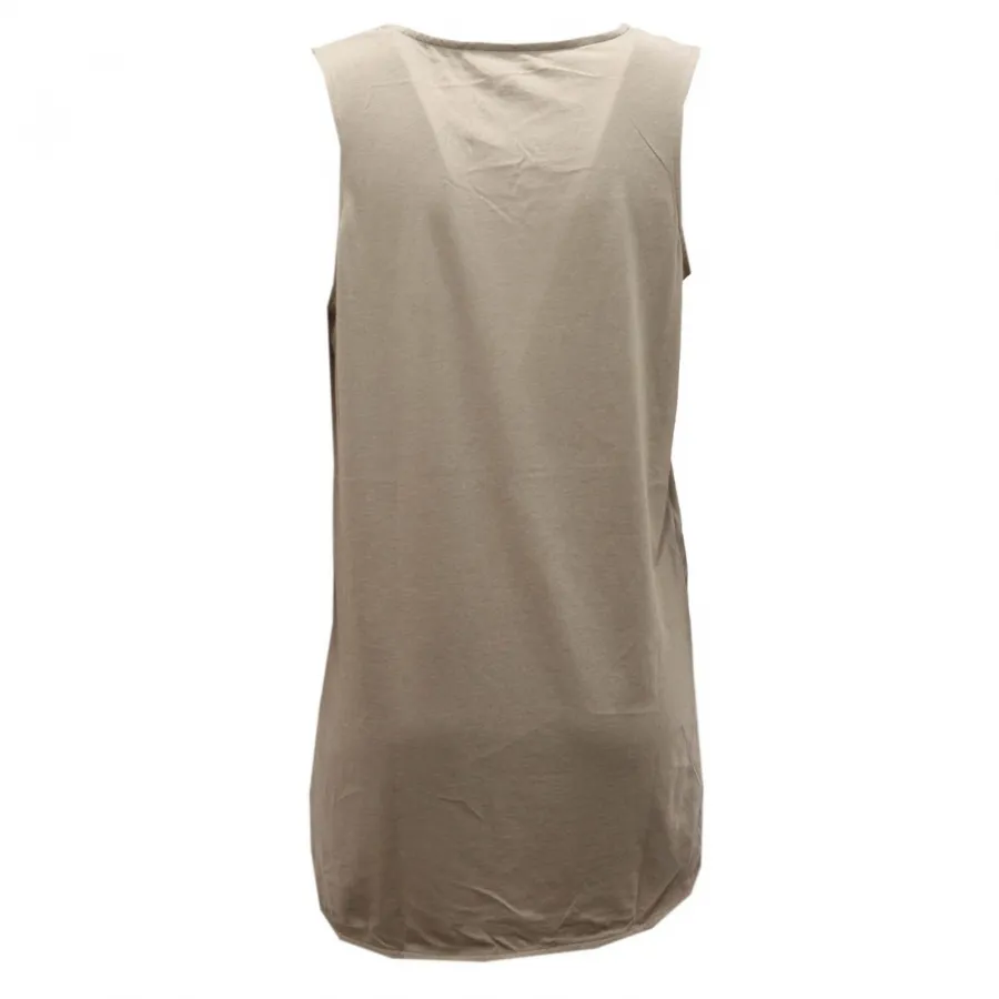 2127AH canotta donna WOOLRICH green cotton/modal/silk top woman