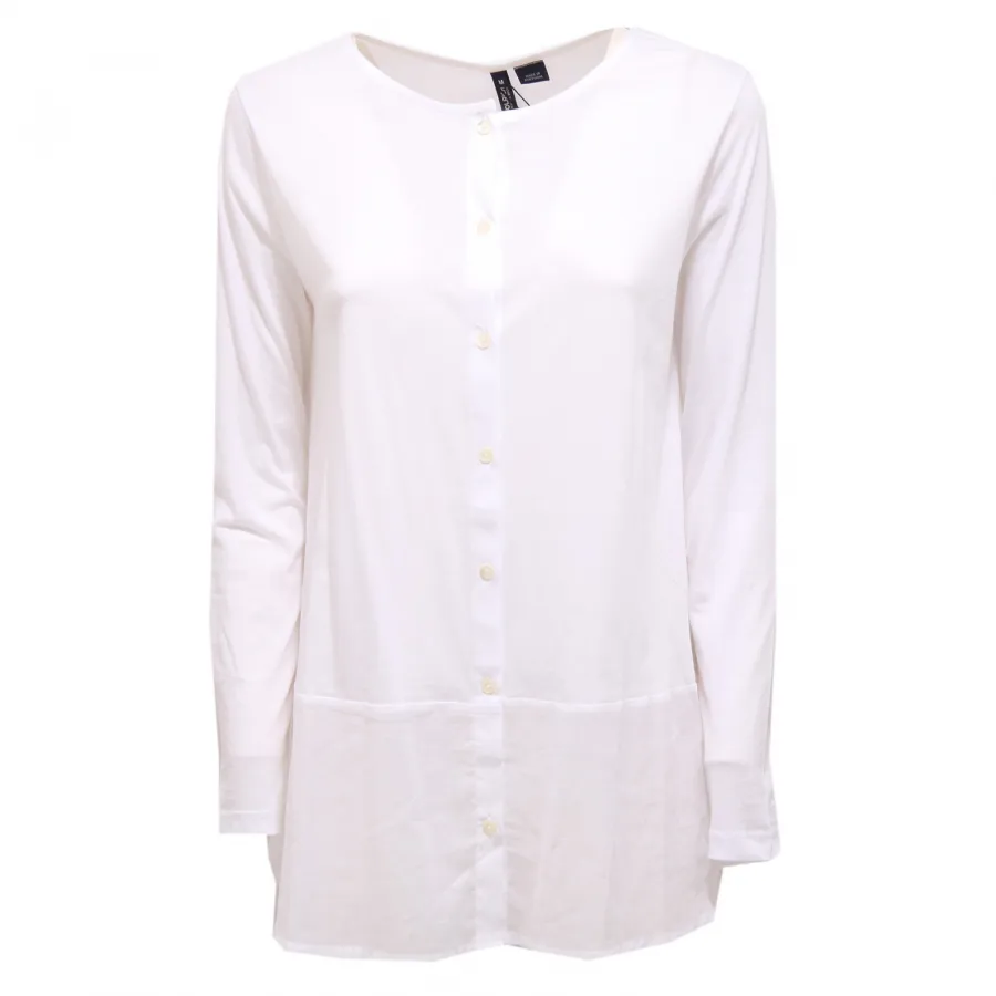 2448AA camicia donna WOOLRICH white cotton shirt woman