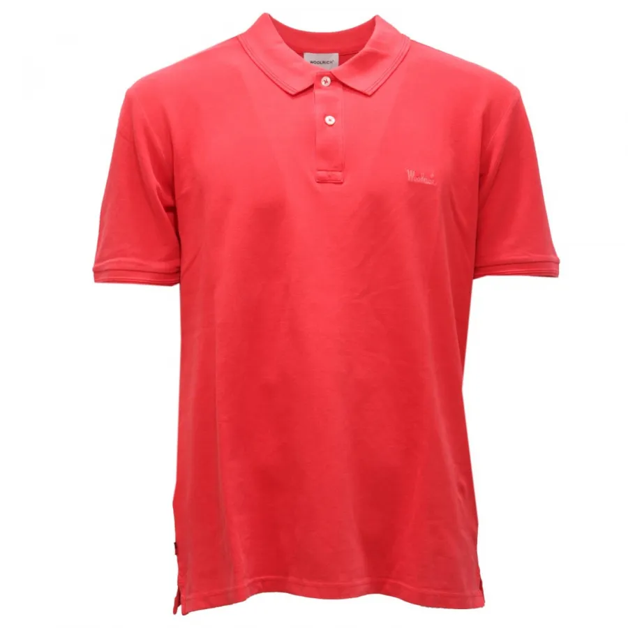 4756AH polo uomo WOOLRICH red cotton polo t-shirt men