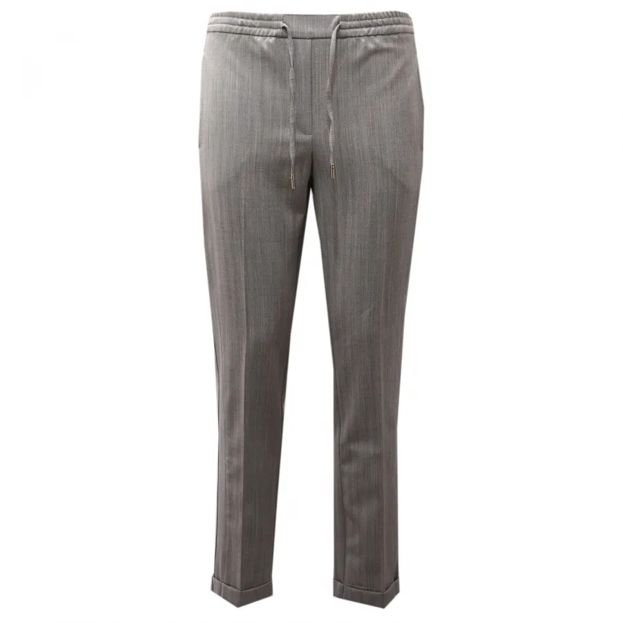 4861AE pantalone donna WOOLRICH comfort flannel grey trouser woman