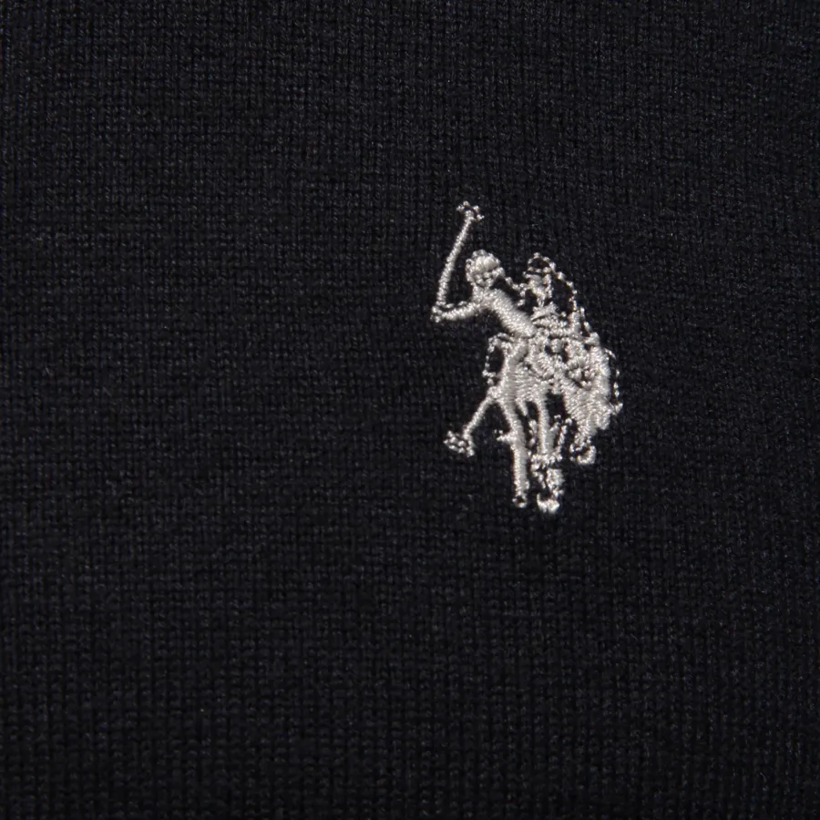 6060K maglione uomo U.S. POLO ASSN. blue/grey mix wool sweater man