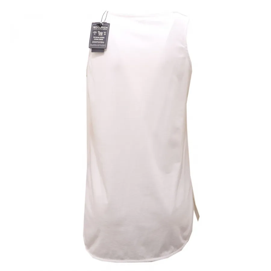 7250AC canotta donna WOOLRICH ivory cotton/silk tank top woman