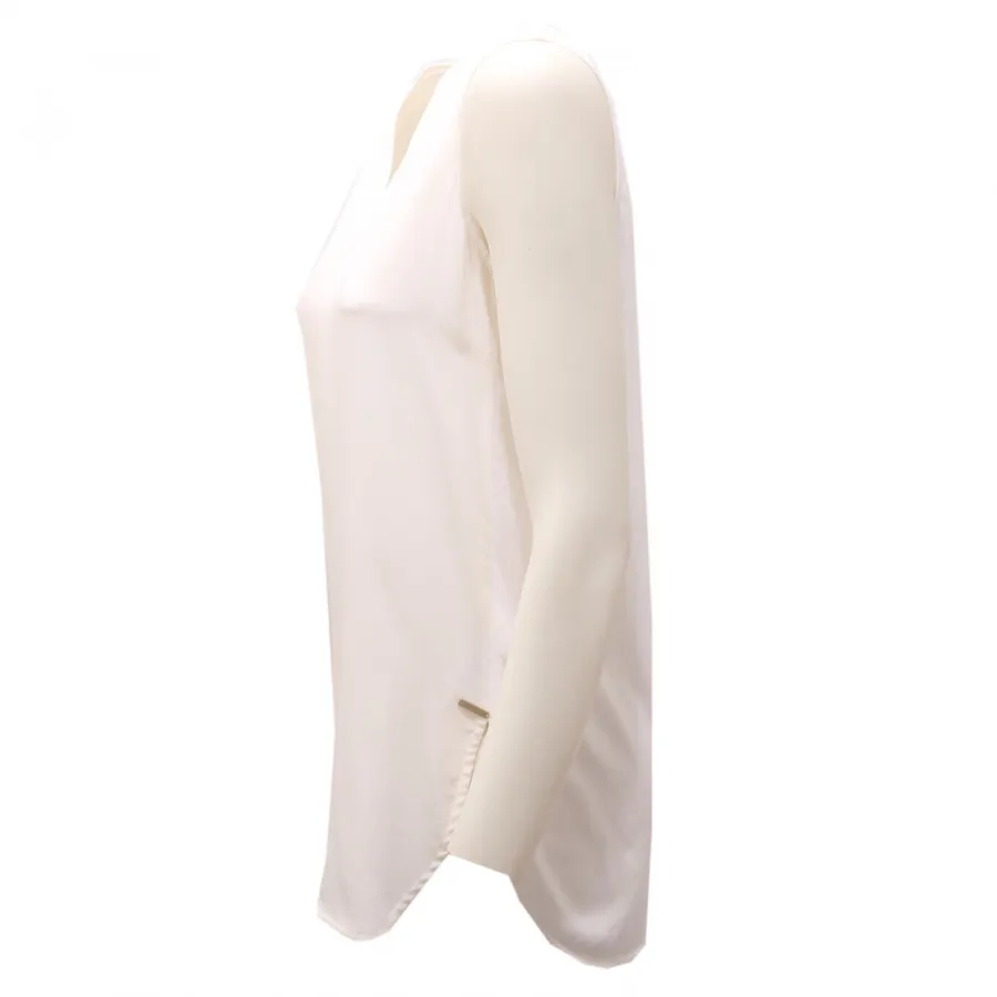 7250AC canotta donna WOOLRICH ivory cotton/silk tank top woman