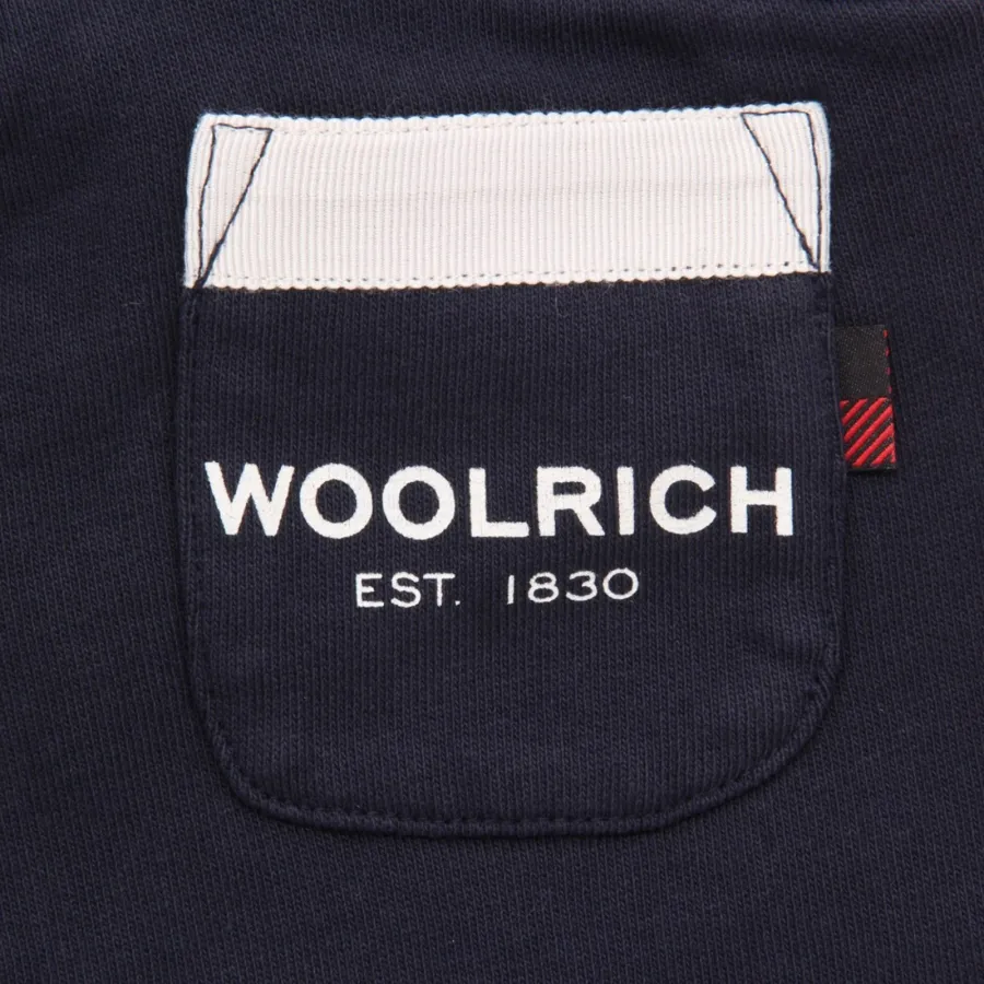 7785AH  bemuda tuta bimbo boy WOOLRICH blue cotton short kid