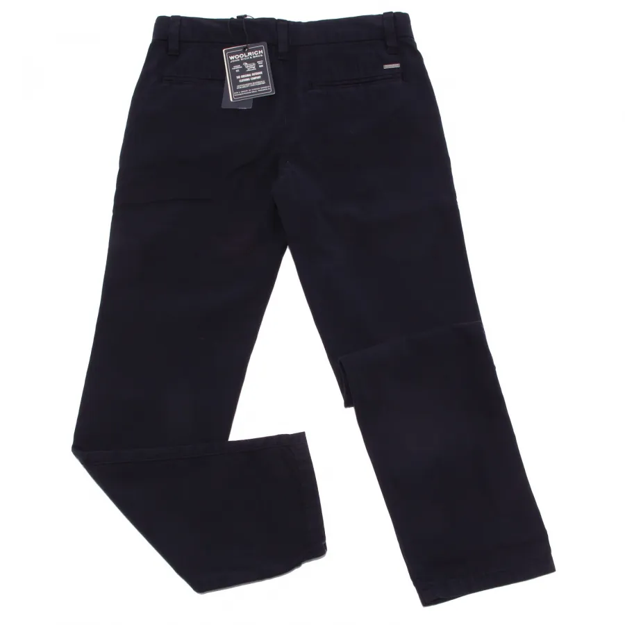 9179T pantalone bimbo WOOLRICH cotone blue cotton trouser boy