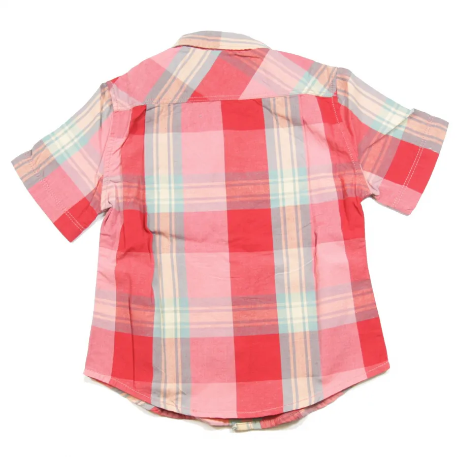 A0002 camicia madras bimbo WOOLRICH manica corta  t-shirts kids
