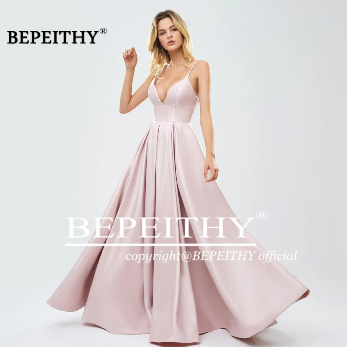 Abito da sera Abito da festa Bepeithy Abito da sera lungo Spaghetti Robe De Soiree