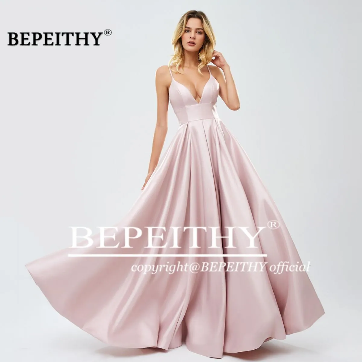 Abito da sera Abito da festa Bepeithy Abito da sera lungo Spaghetti Robe De Soiree