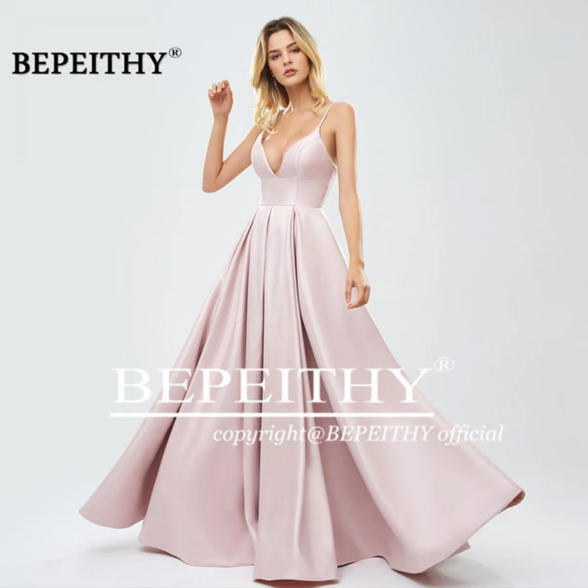 Abito da sera Abito da festa Bepeithy Abito da sera lungo Spaghetti Robe De Soiree