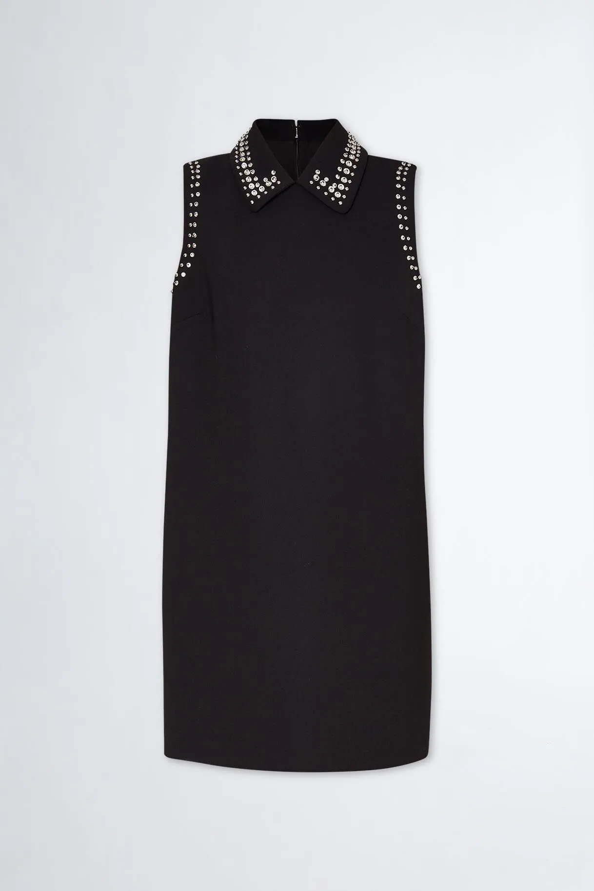 Abito in cady crêpe con strass