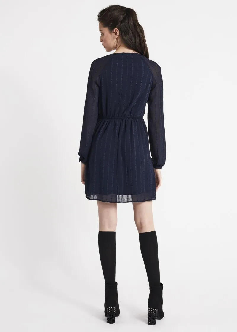 Abito mini in chiffon jacquard