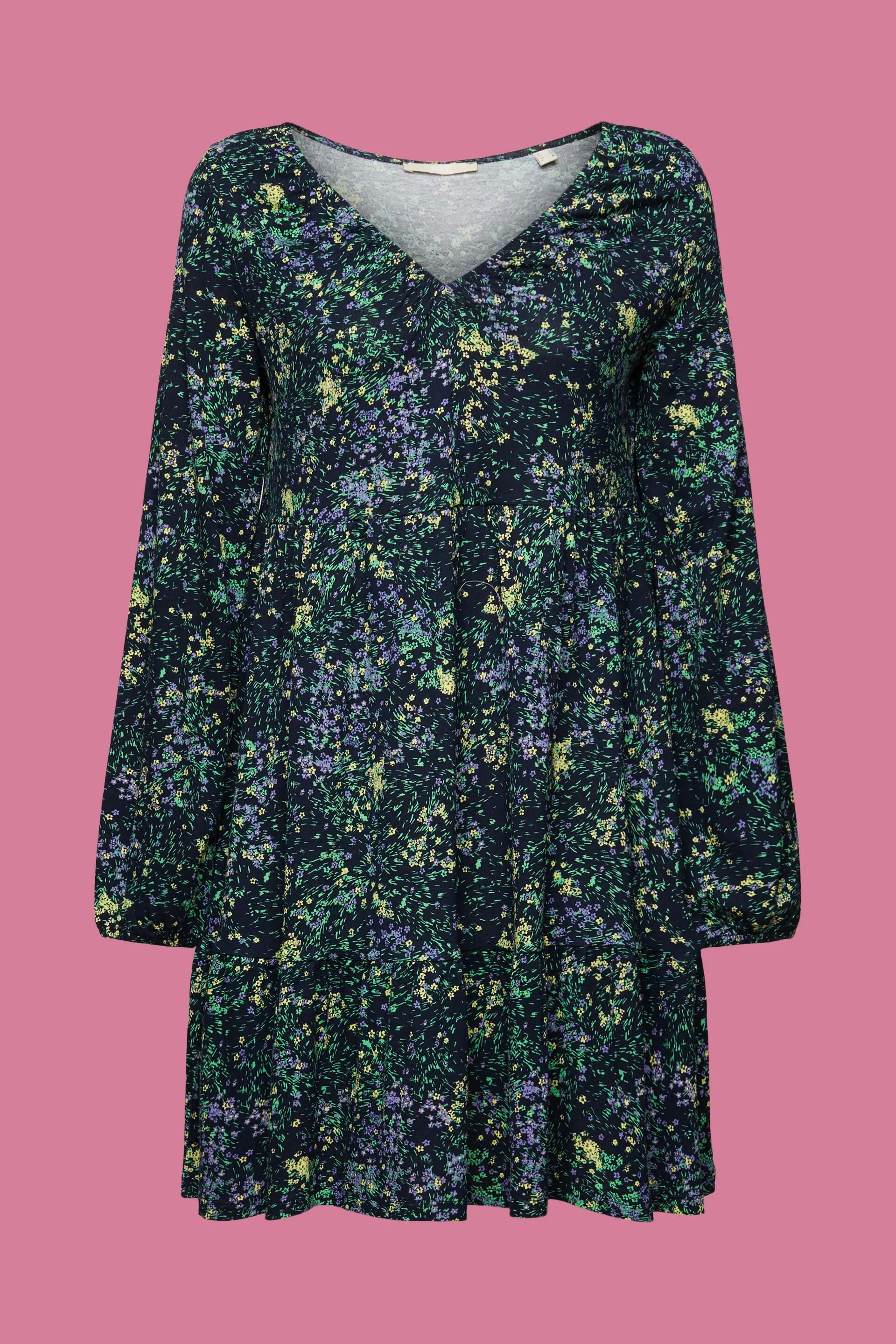 Abito mini in crêpe jersey, LENZING™ ECOVERO™