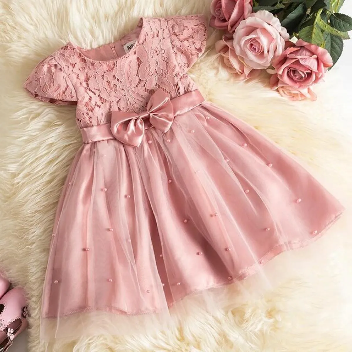 Abito natalizio Abito da principessa per bambina Abito da battesimo per bambina