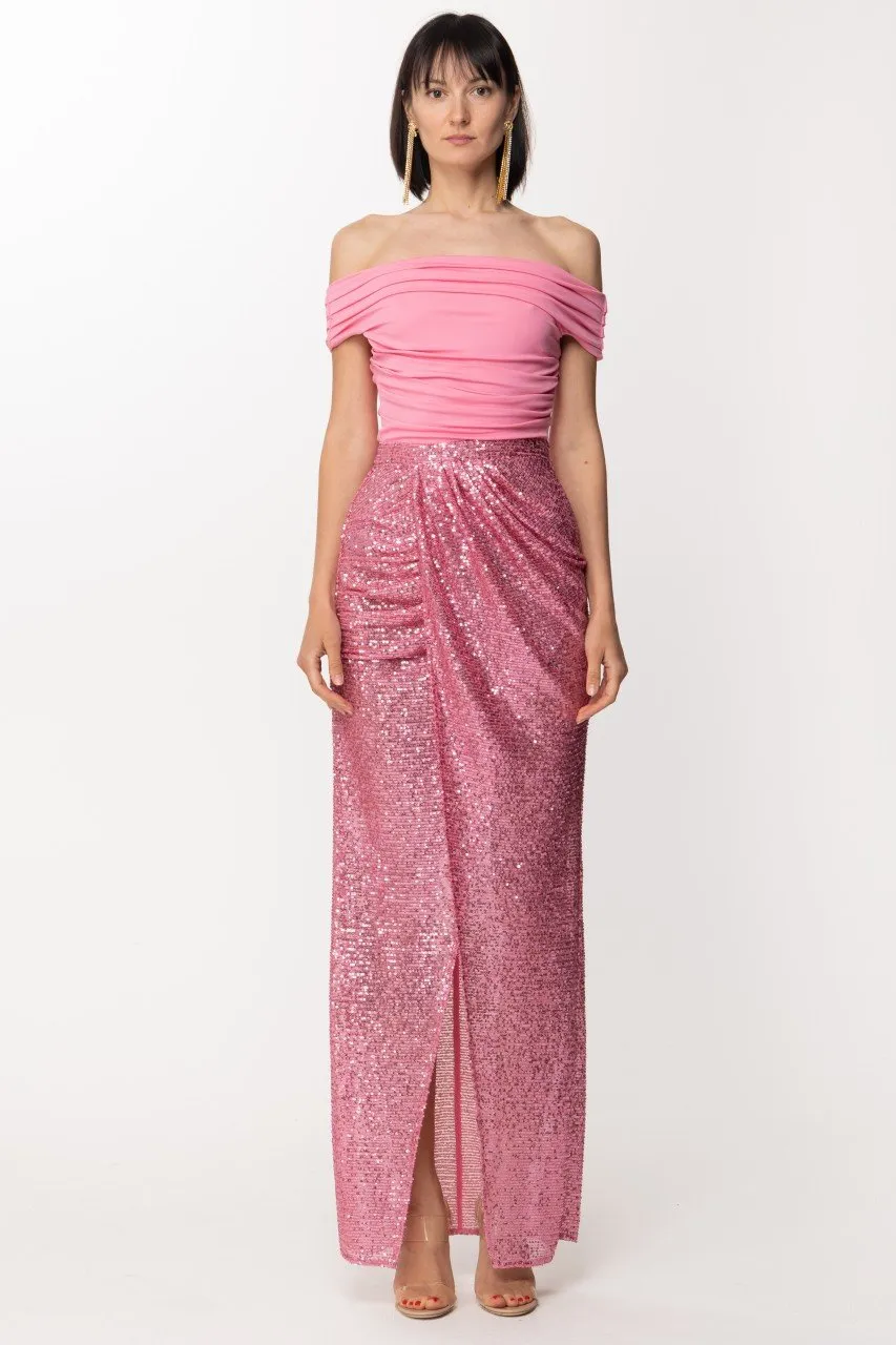 Abito Red Carpet con gonna ricamata BUBBLE