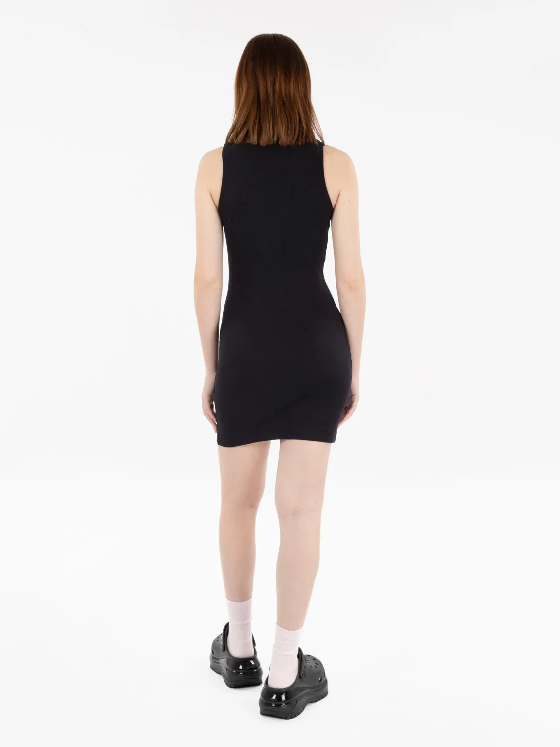 Abito rib knit dress anthracite