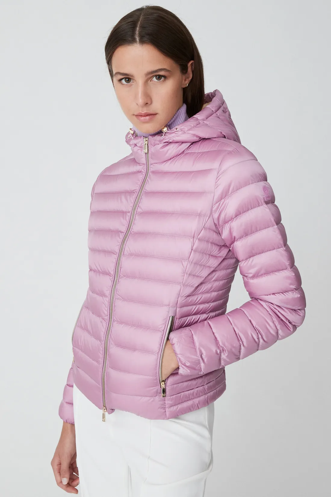 AGHATA – Lilac hooded down jacket