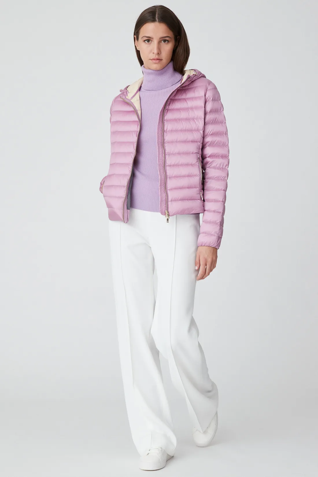 AGHATA – Lilac hooded down jacket