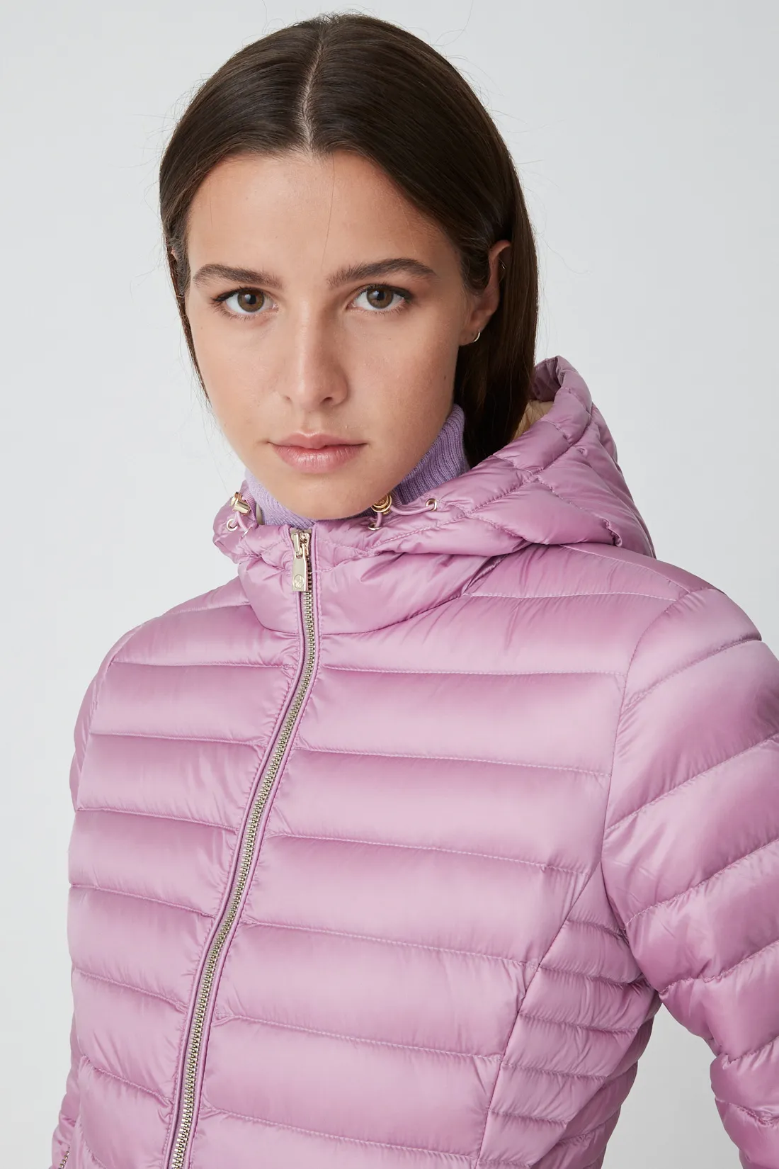 AGHATA – Lilac hooded down jacket