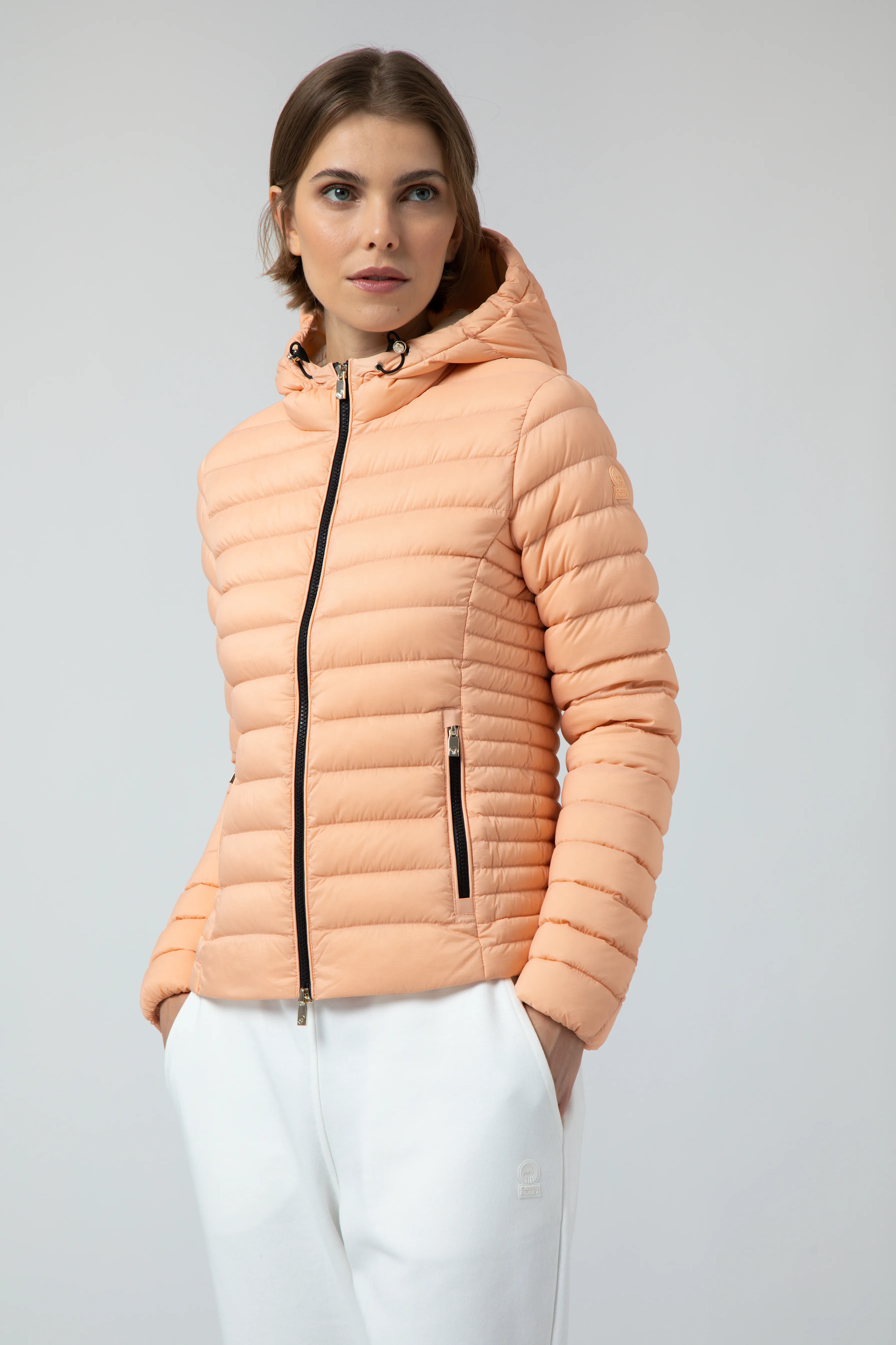 AGHATA – Pink hooded down jacket
