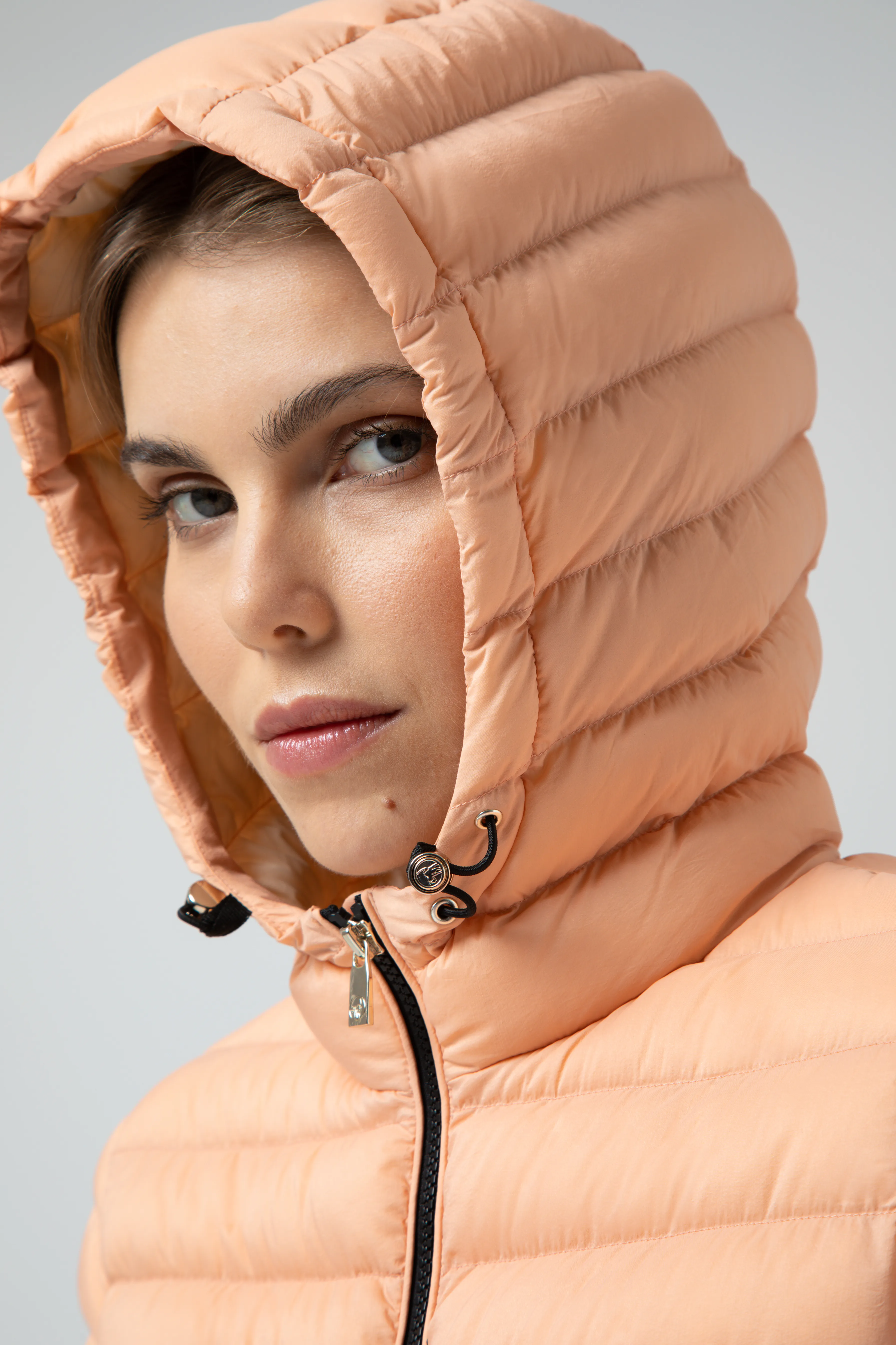 AGHATA – Pink hooded down jacket