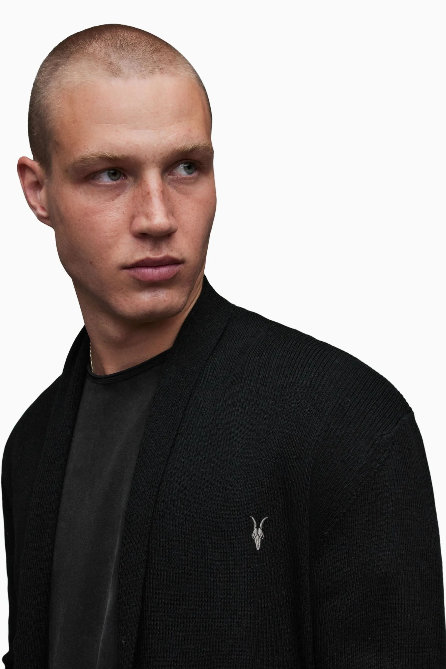 AllSaints - Mode - Cardigan aperto in lana merino