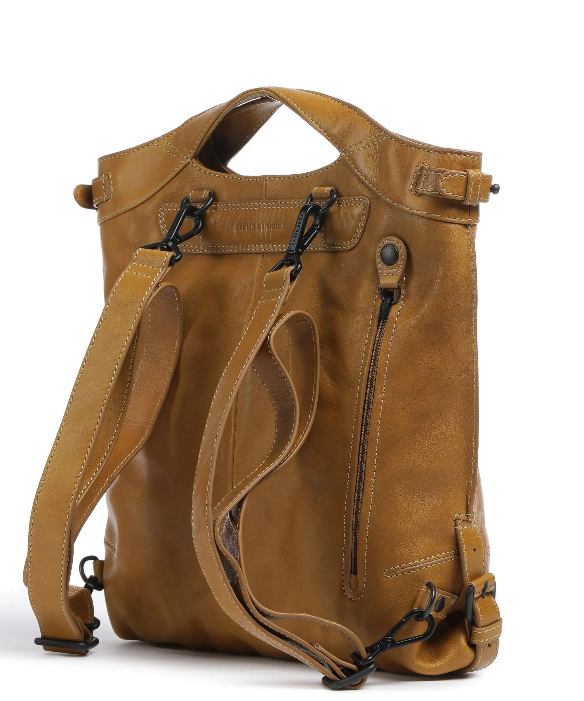  Aunts & Uncles Grandma's Luxury Club Mrs. Peach Crumble Borsa a zainetto pelle di vacchetta finemente grana giallo  