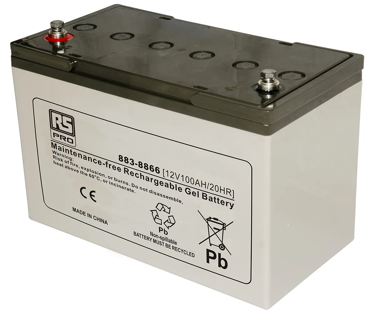 Batteria al piombo sigillata RS PRO, 12V, 100Ah, 330 x 173 x 212mm, -20 → +60°C