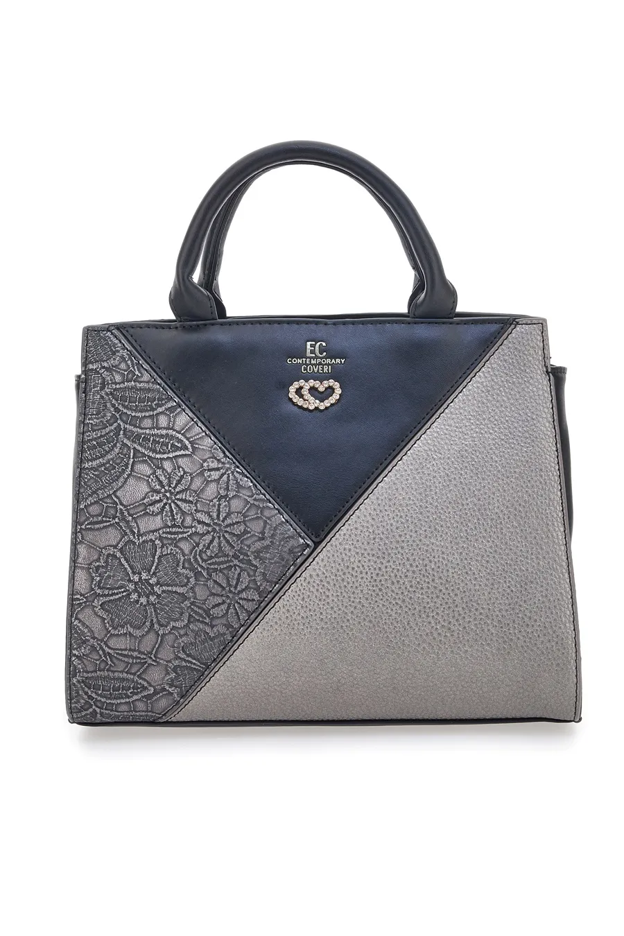 Borsa a Mano Nera con Tracolla Coveri 3
