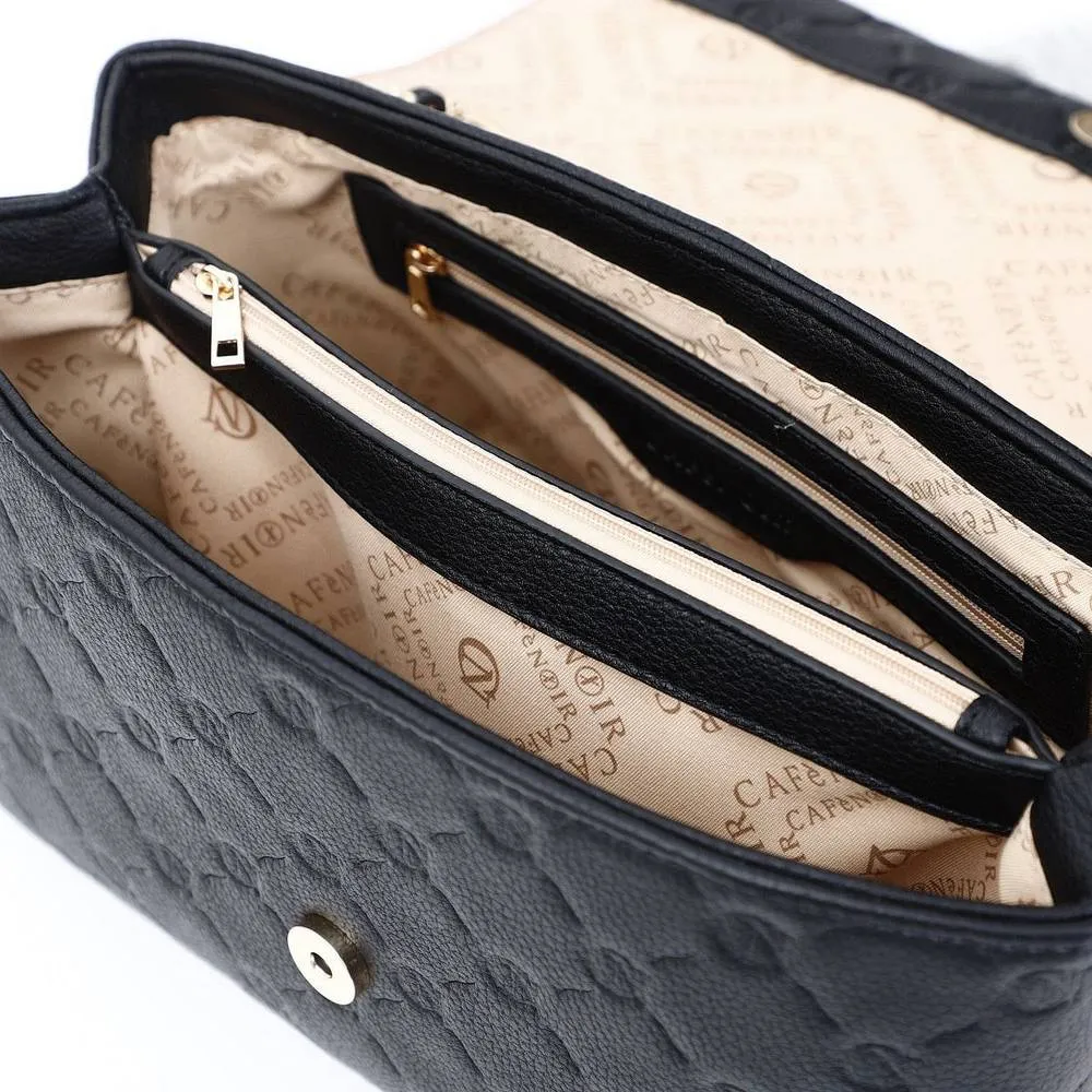 Borsa a Tracolla con Logo Embossed All Over