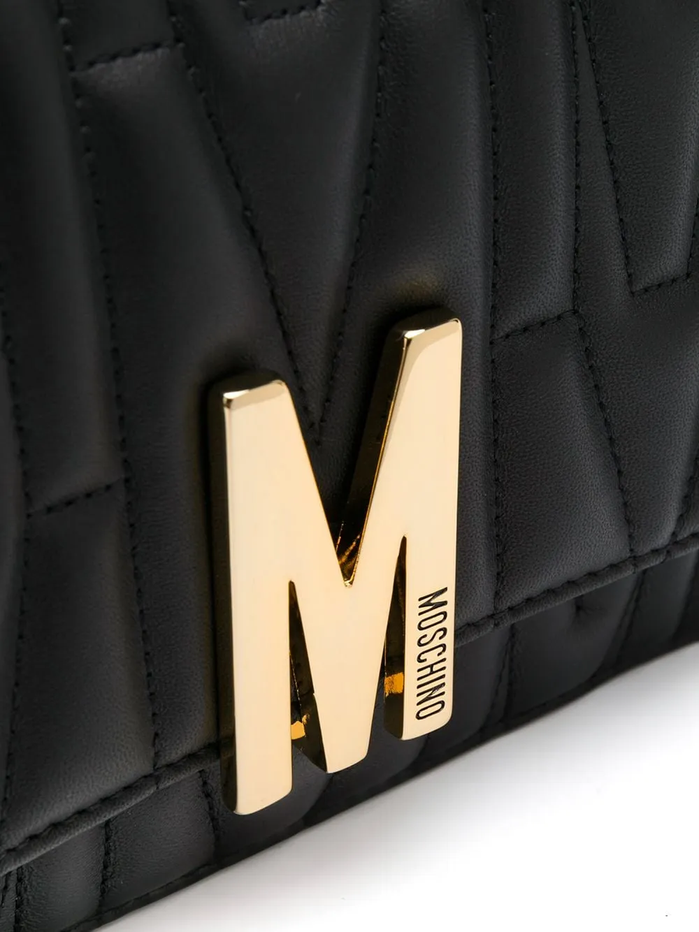 Borsa a tracolla con logo in nero - donna