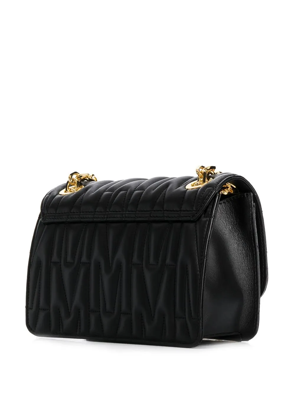 Borsa a tracolla con logo in nero - donna