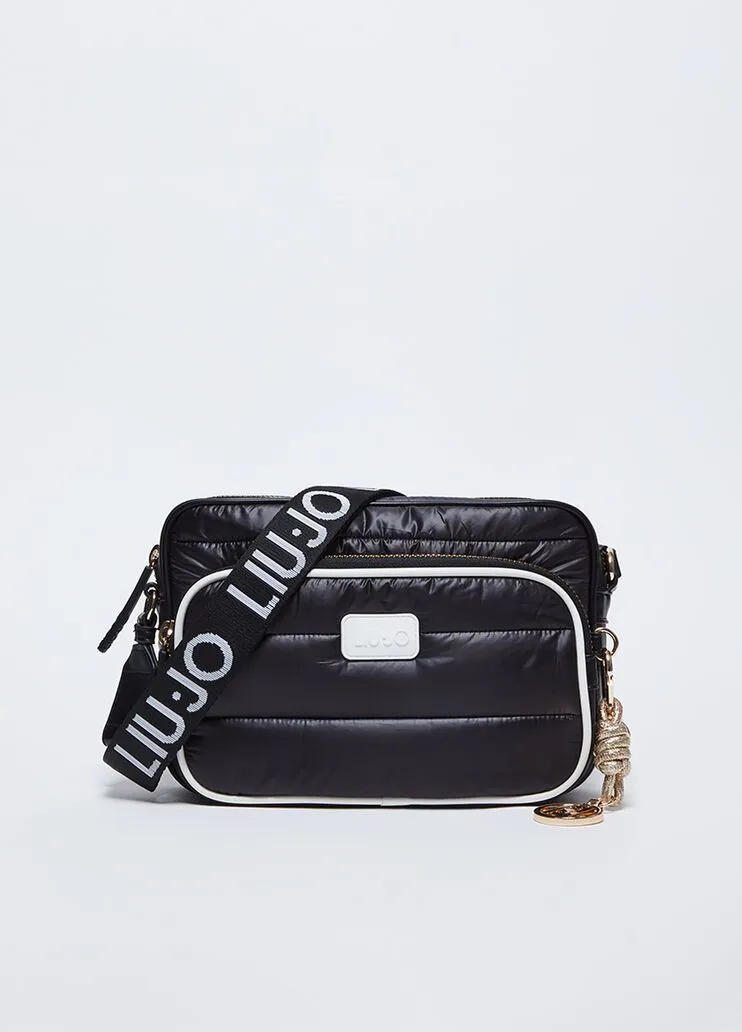Borsa a tracolla in nylon trapuntato liu jo