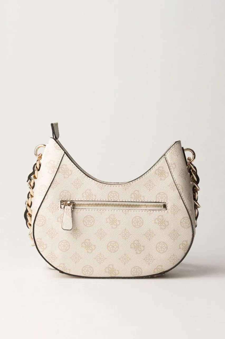 Borsa a tracolla Nelka top zip CREAM LOGO