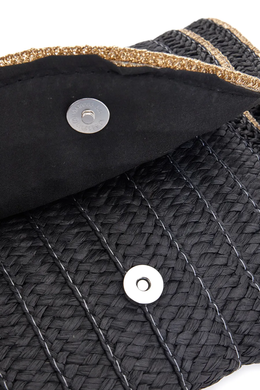 Borsa a Tracolla Nere in Rafia LWB 014