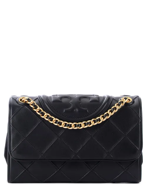 Borsa a tracolla Tory Burch Fleming soft nera