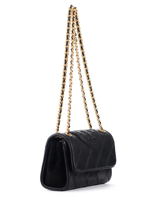 Borsa a tracolla Tory Burch Fleming soft nera