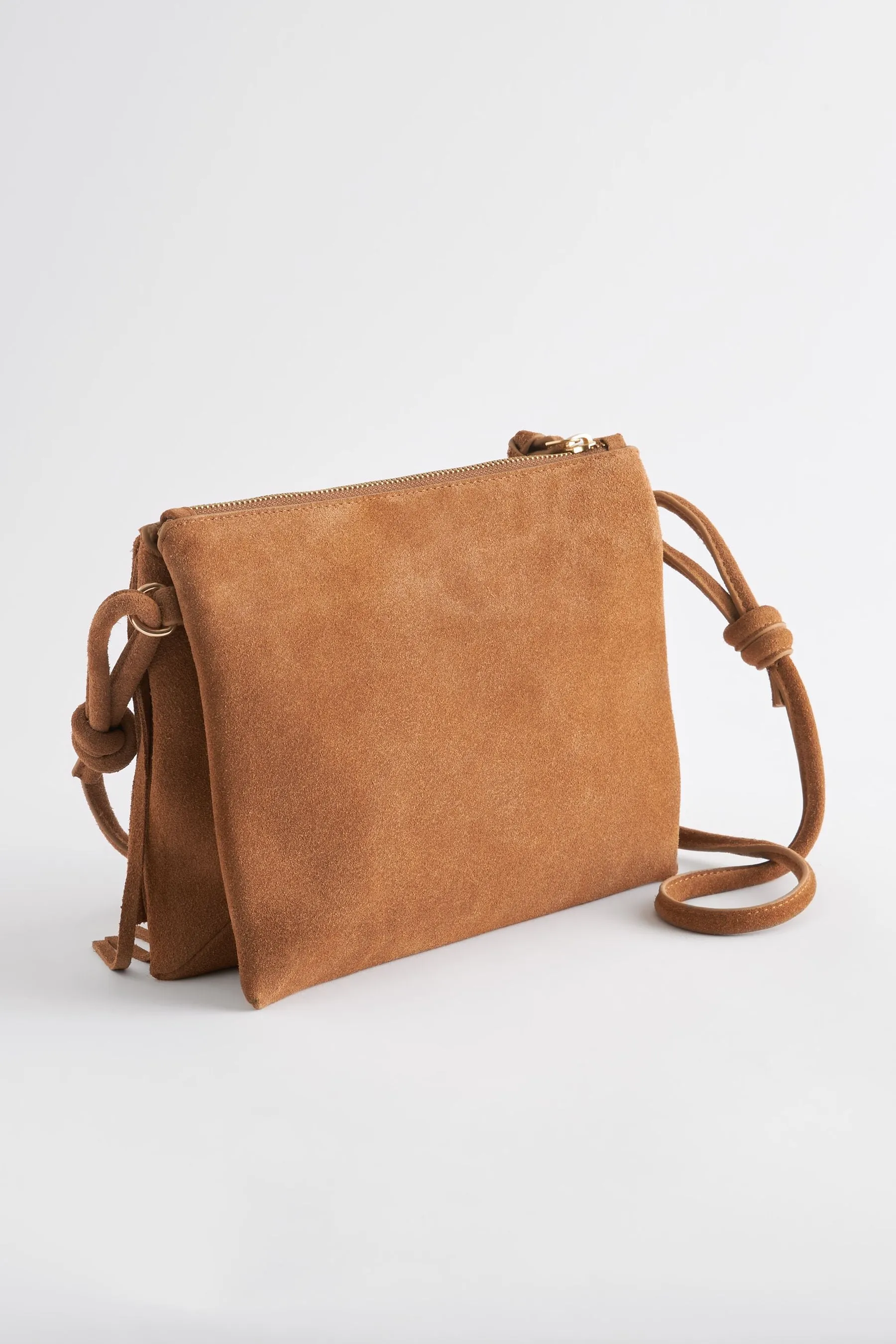 Borsa a tracolla western in pelle con frange