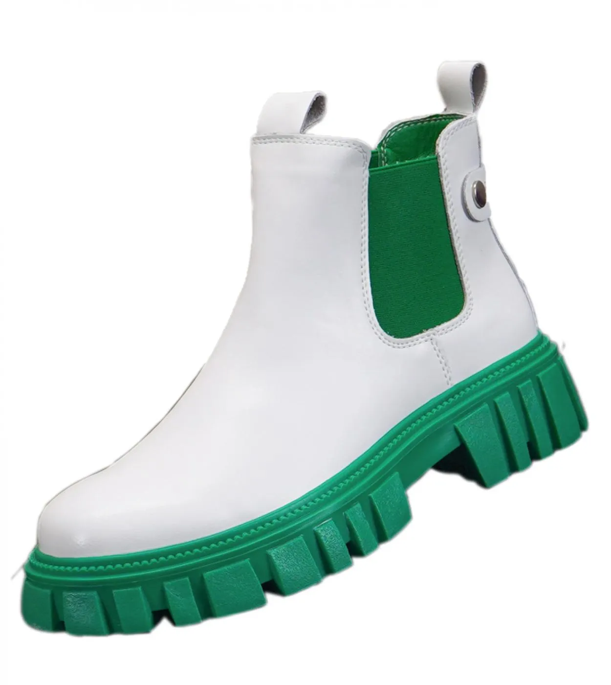 Buckle Men Chelsea Boots Green Mens Boot England Mens Catwork Show Shoes Stivali da uomo