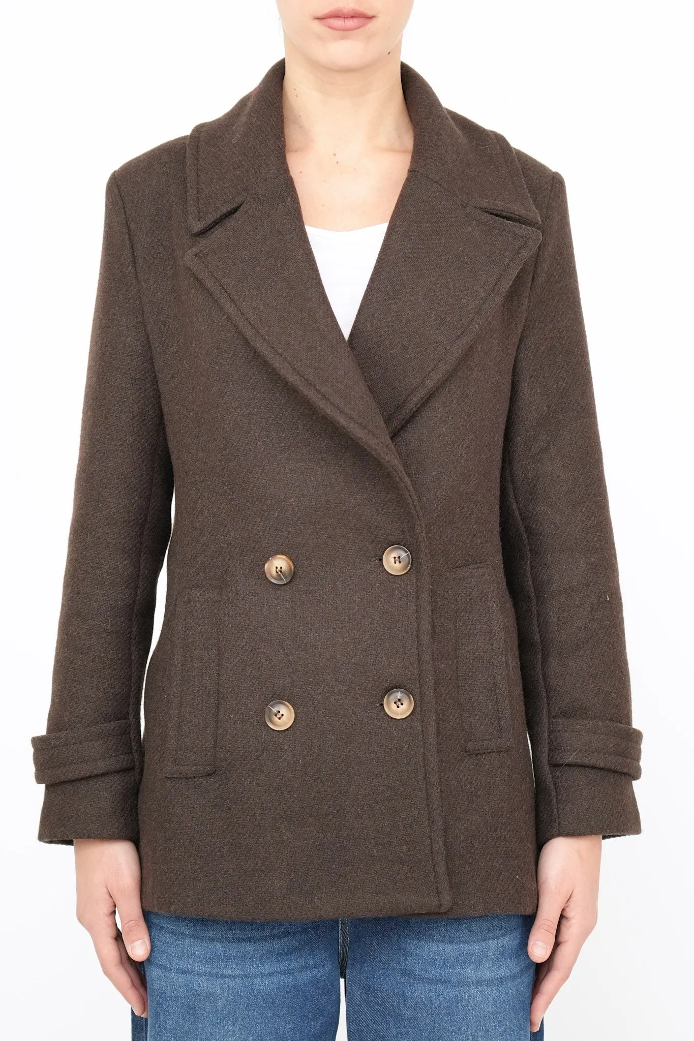 Bulier-Cappotto Flare doppio petto - Moro
