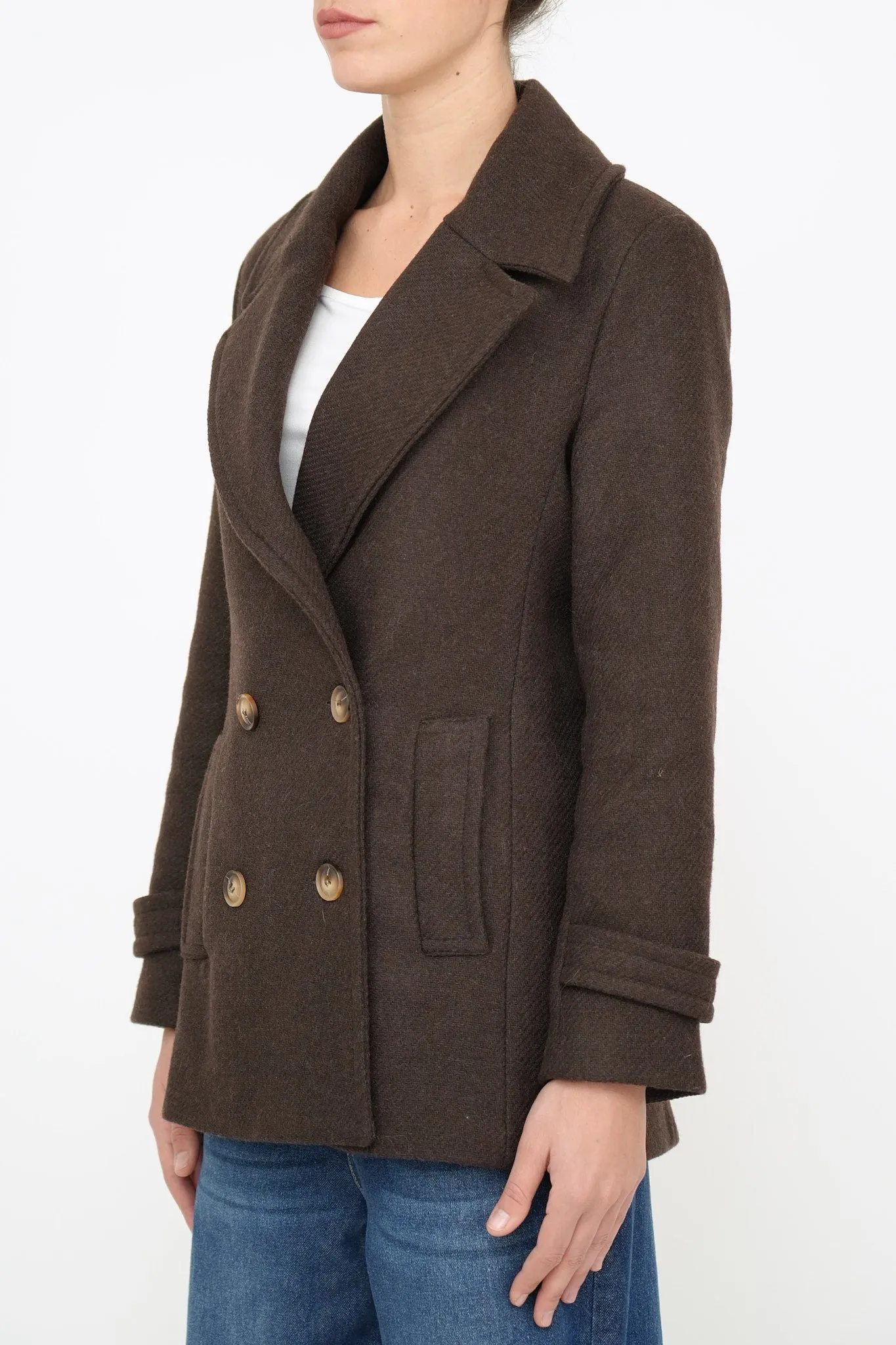 Bulier-Cappotto Flare doppio petto - Moro