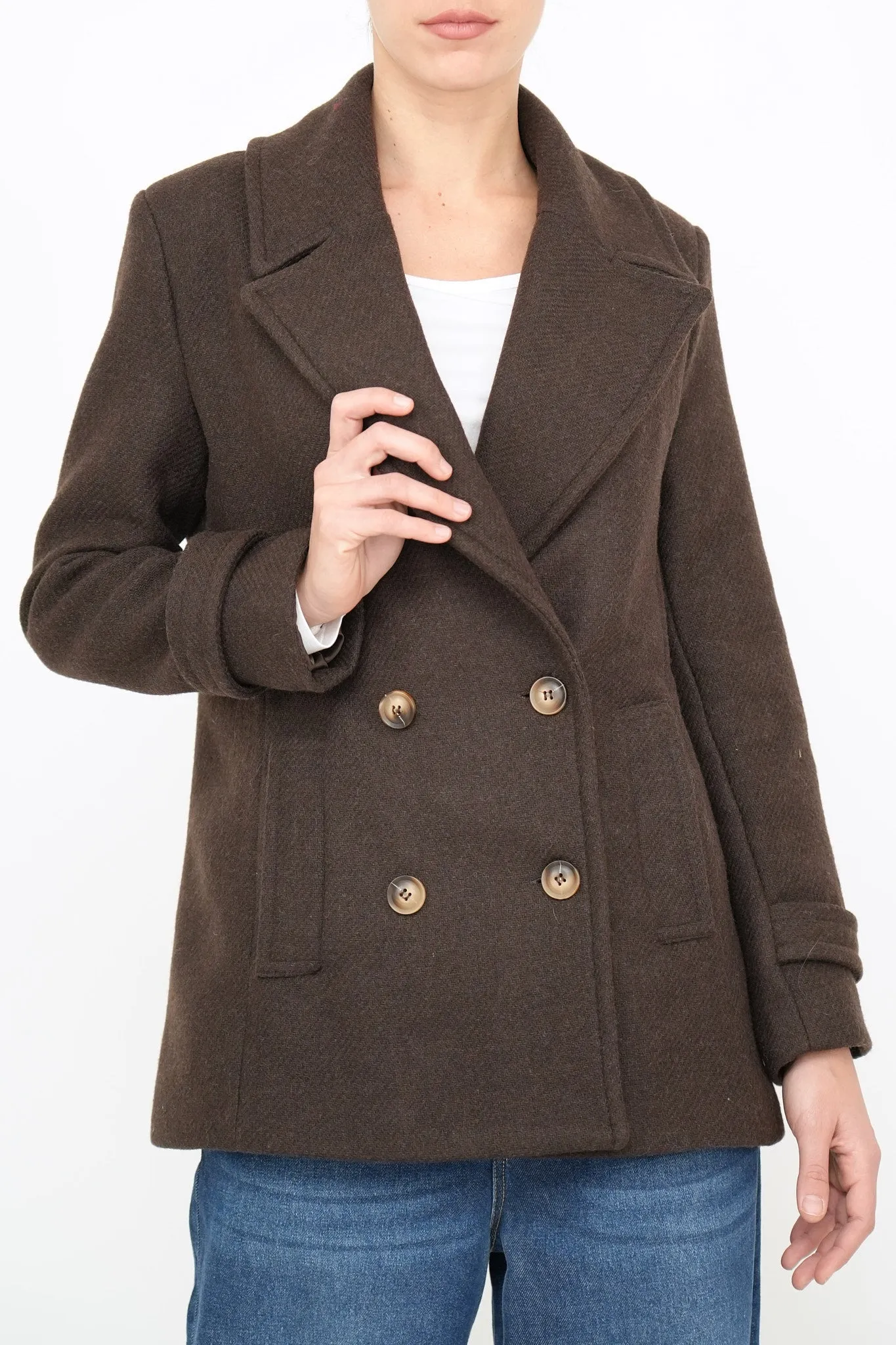 Bulier-Cappotto Flare doppio petto - Moro