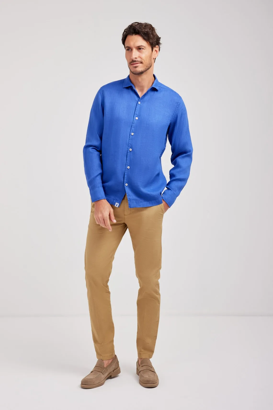 CAMICIA COLLO PARAMONTURA  LINO JEANS