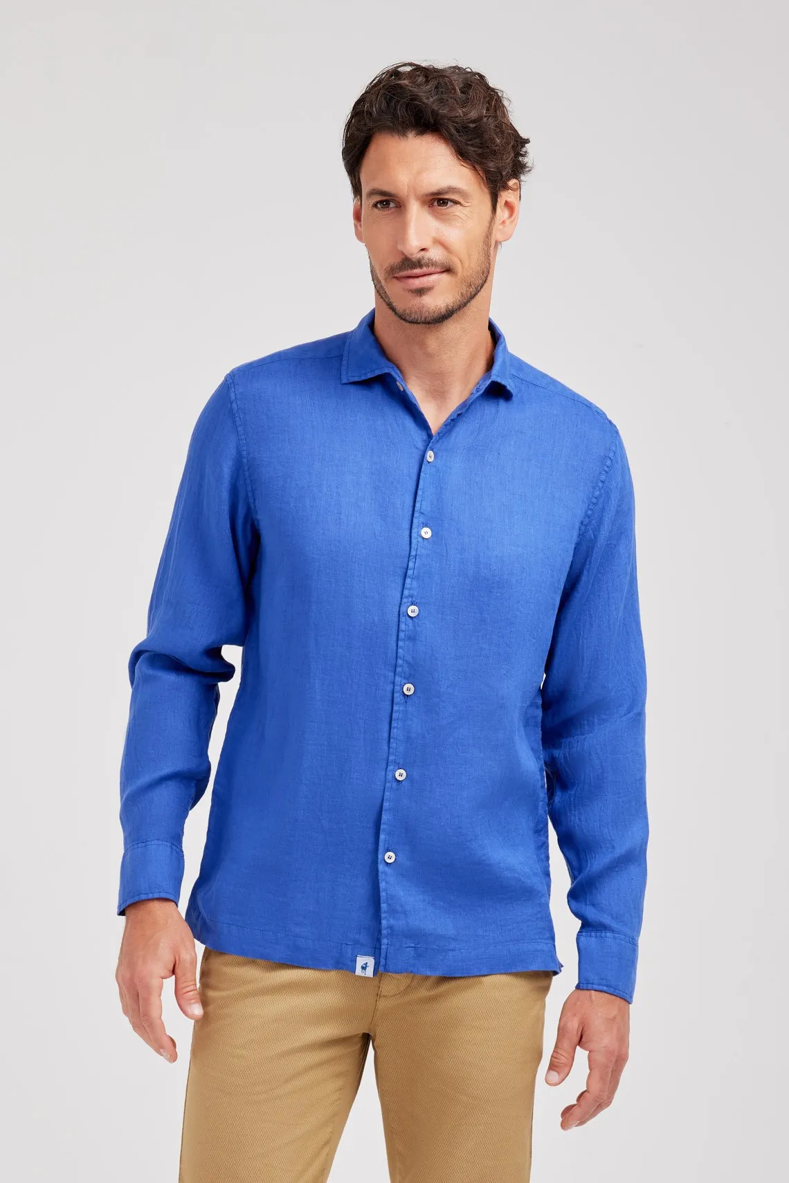 CAMICIA COLLO PARAMONTURA  LINO JEANS