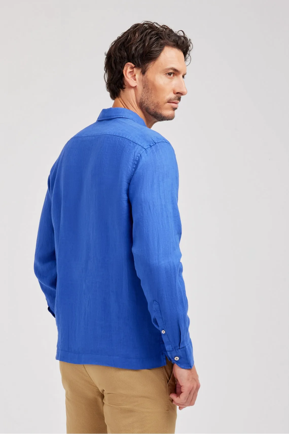 CAMICIA COLLO PARAMONTURA  LINO JEANS