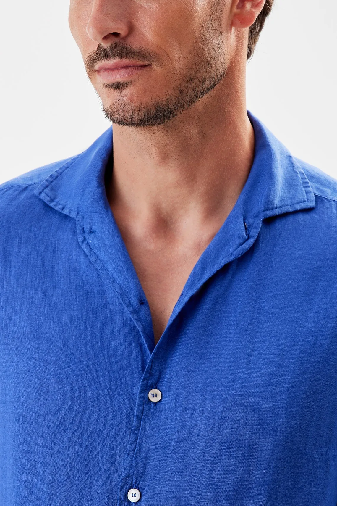 CAMICIA COLLO PARAMONTURA  LINO JEANS